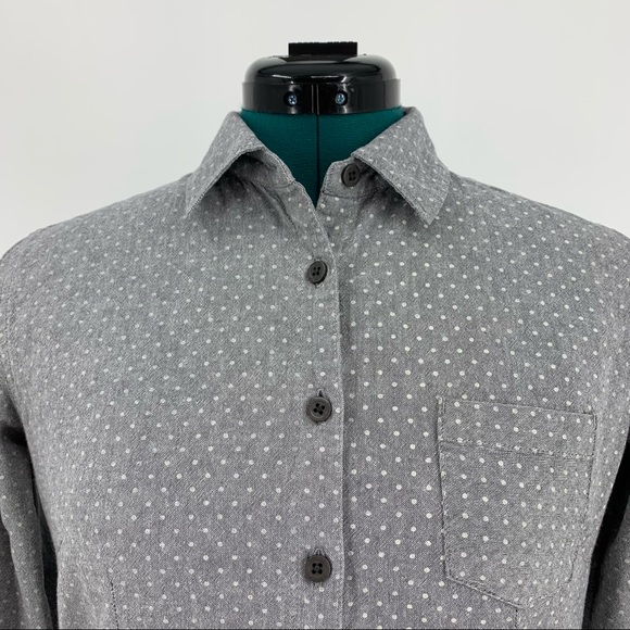 Firefly Polka Dot Flannel Button Down Shirt, Med - Picture 4 of 16